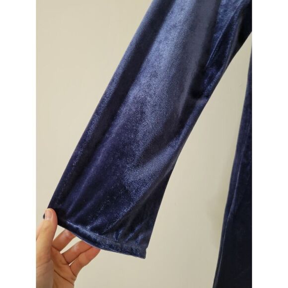 Soft Surroundings Enchanted Velvet Shirt in Navy NWT - Picture 8 of 9